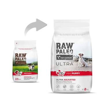 Vetexpert RAW PALEO ULTRA BEEF PUPPY MINI 2KG