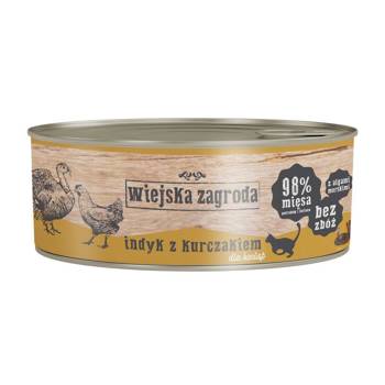 Wiejska Zagroda Morčacie mäso s kuracím mäsom 85g pre mačiatka